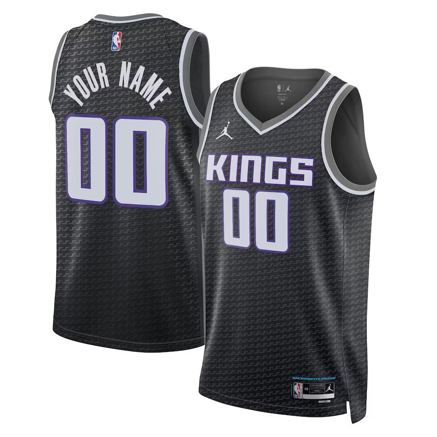 Men Sacramento Kings Jordan Brand Black 2022-23 Swingman Custom NBA Jersey->youth nba jersey->Youth Jersey
